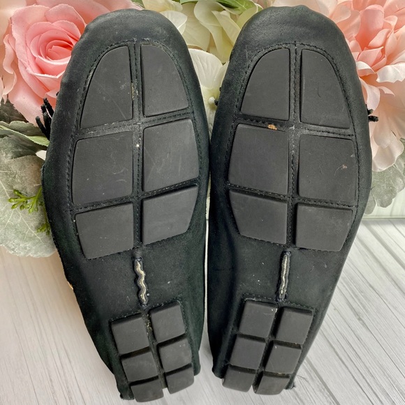 Tory Burch Black Alexandra Logo Moccasins Size 7 - Picture 6 of 8